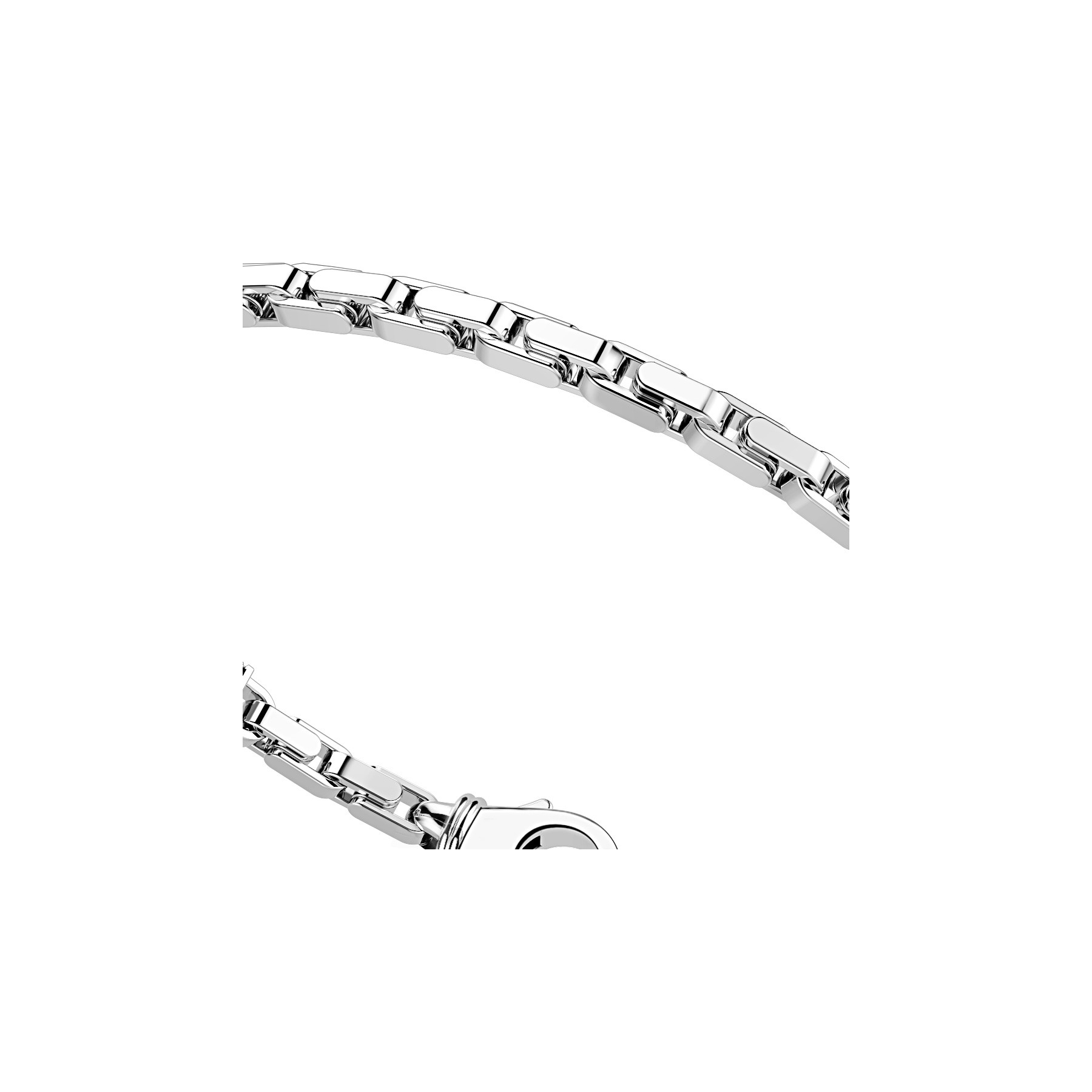 Zancan Sterling Silver Black Spinel Venetian Link Bracelet