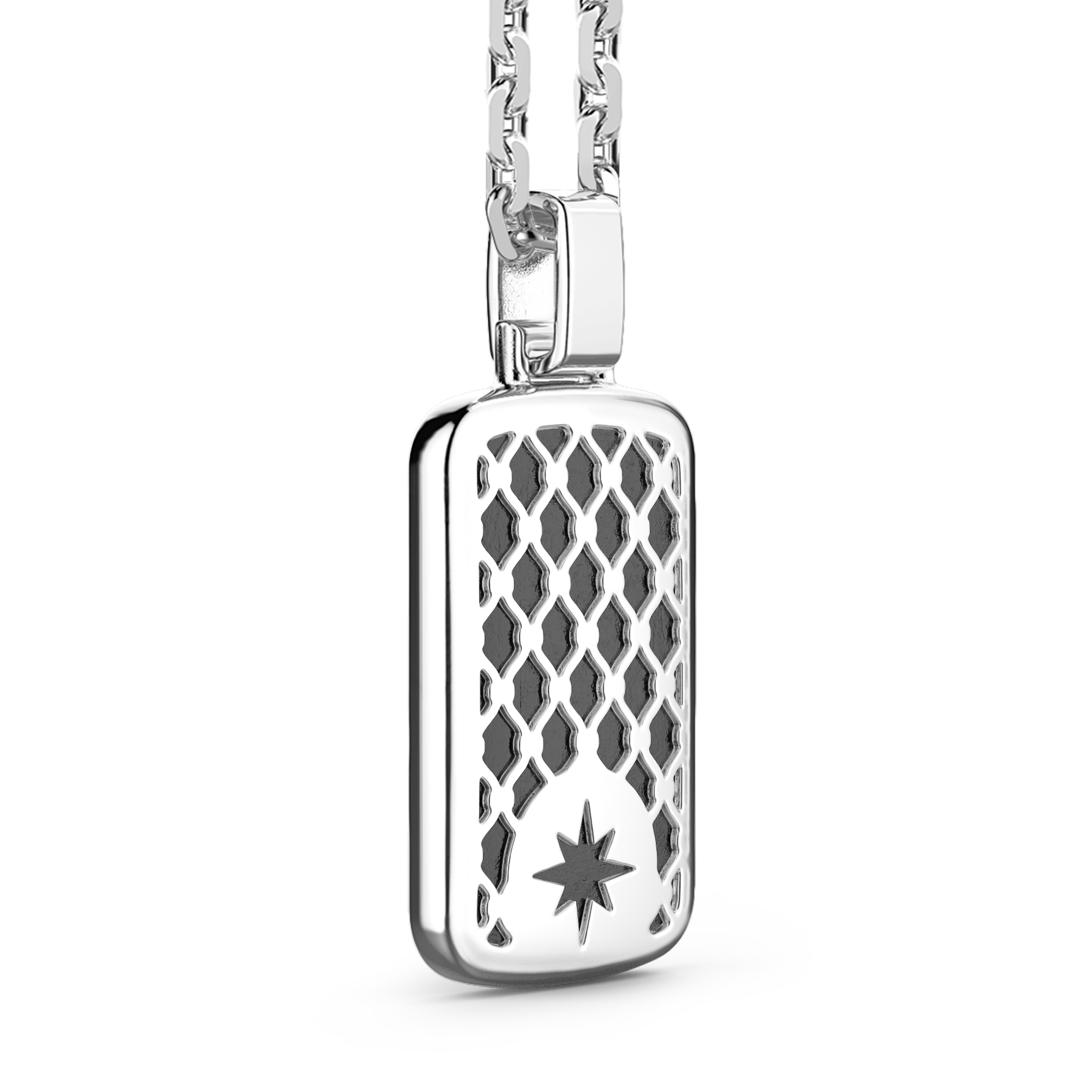 Zancan Cosmopolitan Sterling Silver Tag Pendant Necklace