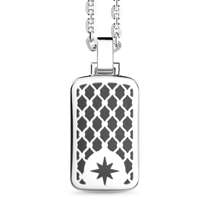 Zancan Cosmopolitan Sterling Silver Tag Pendant Necklace