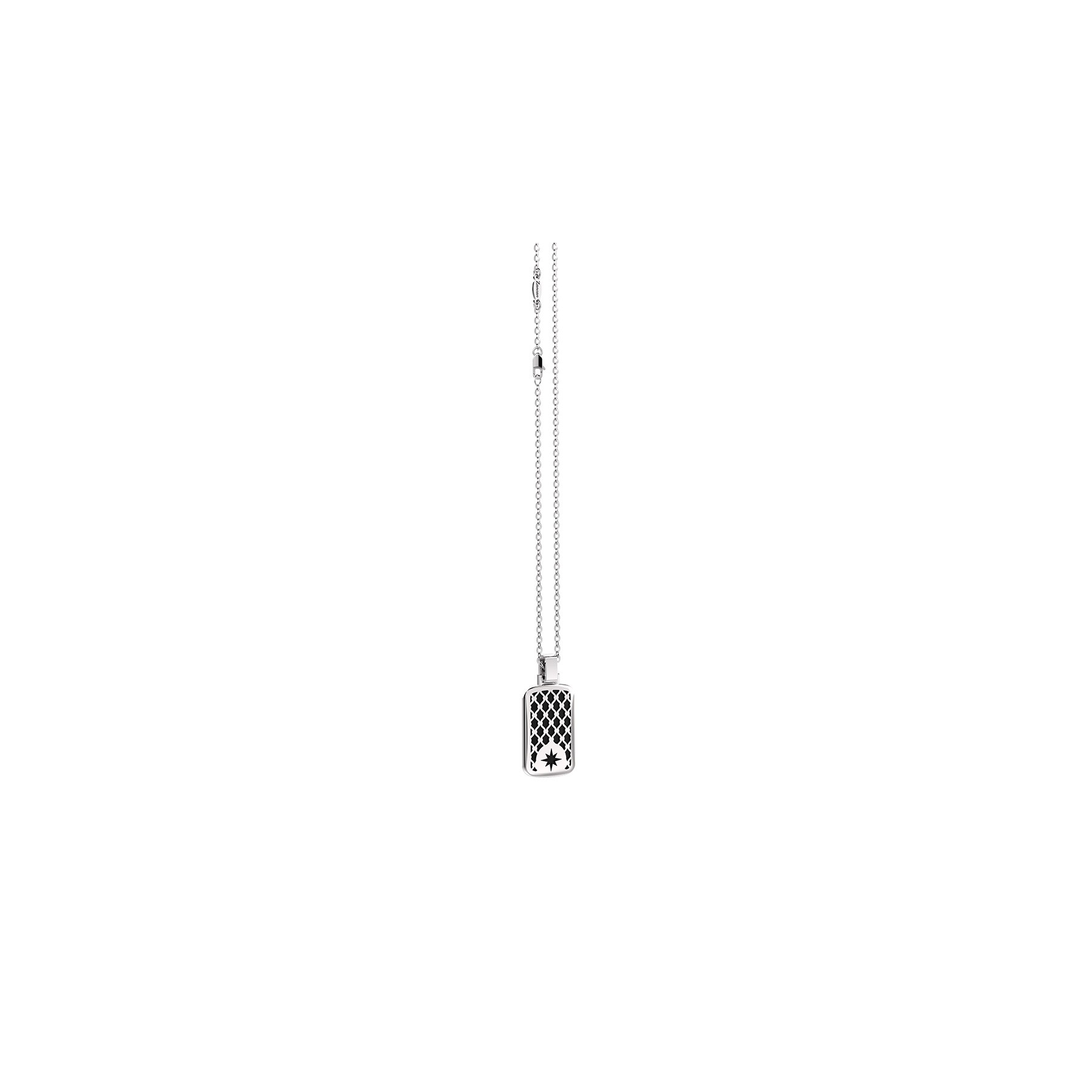 Zancan Cosmopolitan Sterling Silver Tag Pendant Necklace
