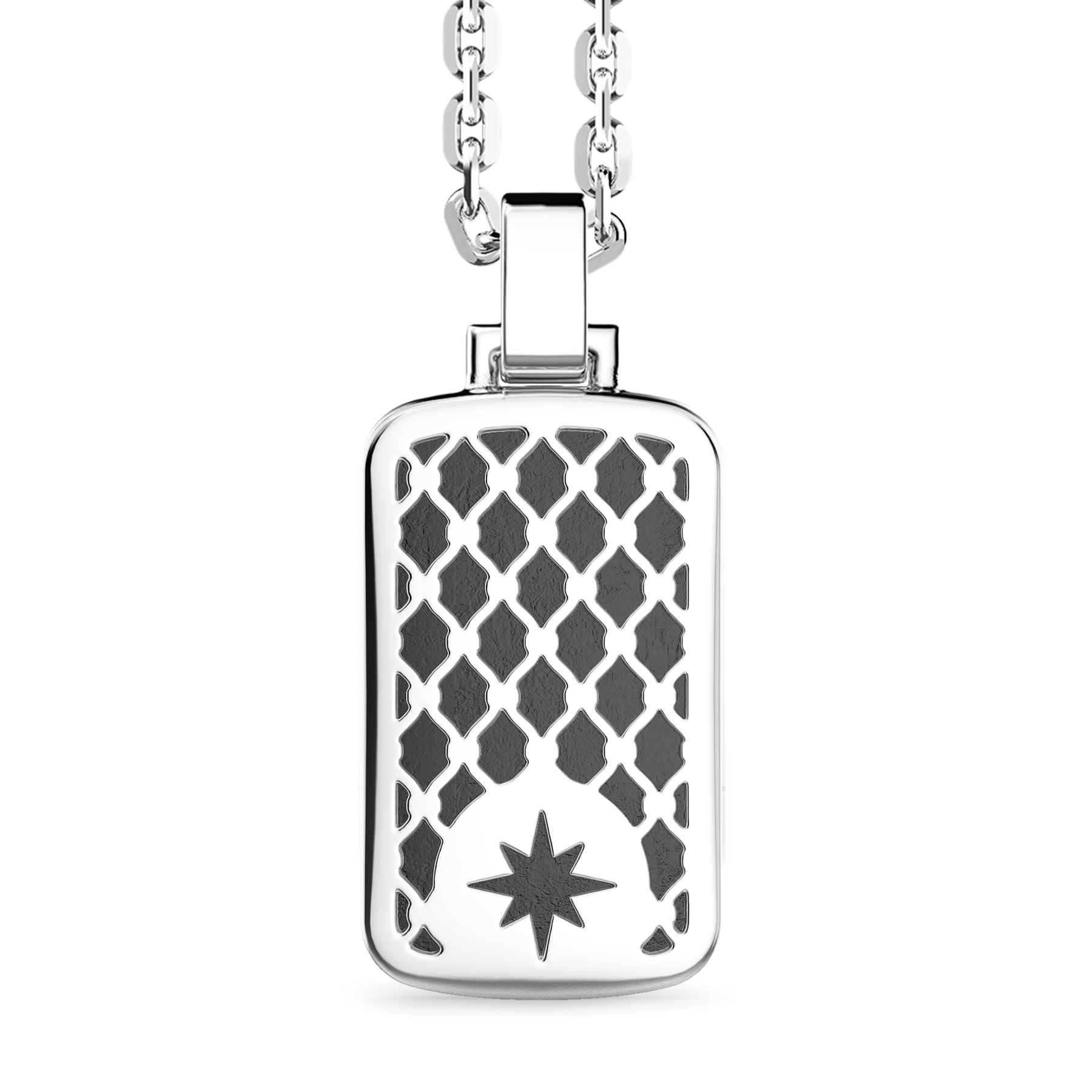 Zancan Cosmopolitan Sterling Silver Tag Pendant Necklace